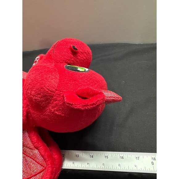 Great Wolf Lodge Red Plush Dragon Stuffed Animal With Sparkly Wings By B-A-B 15" - Picture 7 of 9